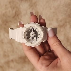 Gently used white baby gshock